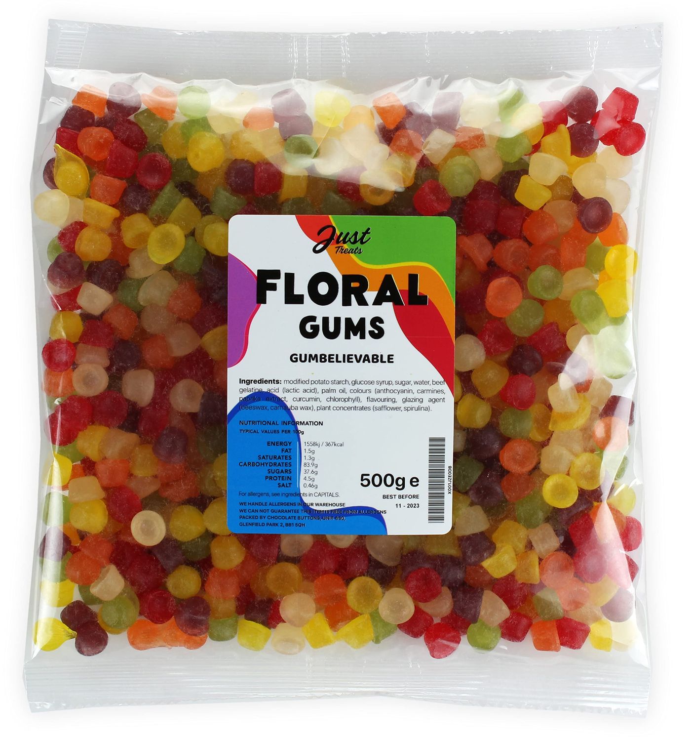Just Treats Original Scented Floral Gums (500g Share Bag)