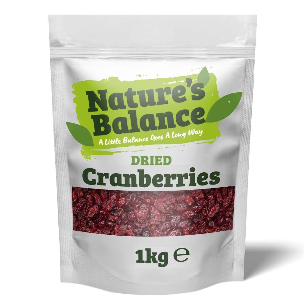 Nature's Balance Dried Cranberries 1kg Sweetened Juicy Dried Cranberries