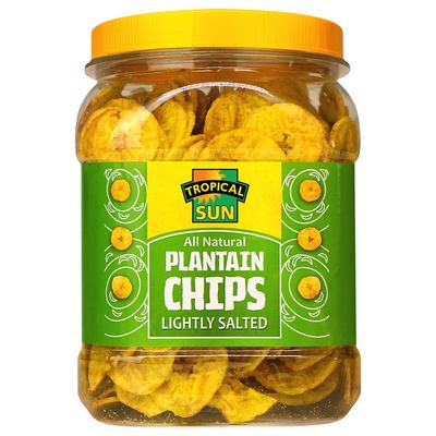 Tropical Sun Salted Plantain Chips, 450g (Pack of 1)
