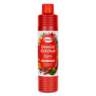 Hela Spice Curry Ketchup slightly spicy 800ml, to refine dishes, suitable for cooking or dipping, typical German curry ketchup