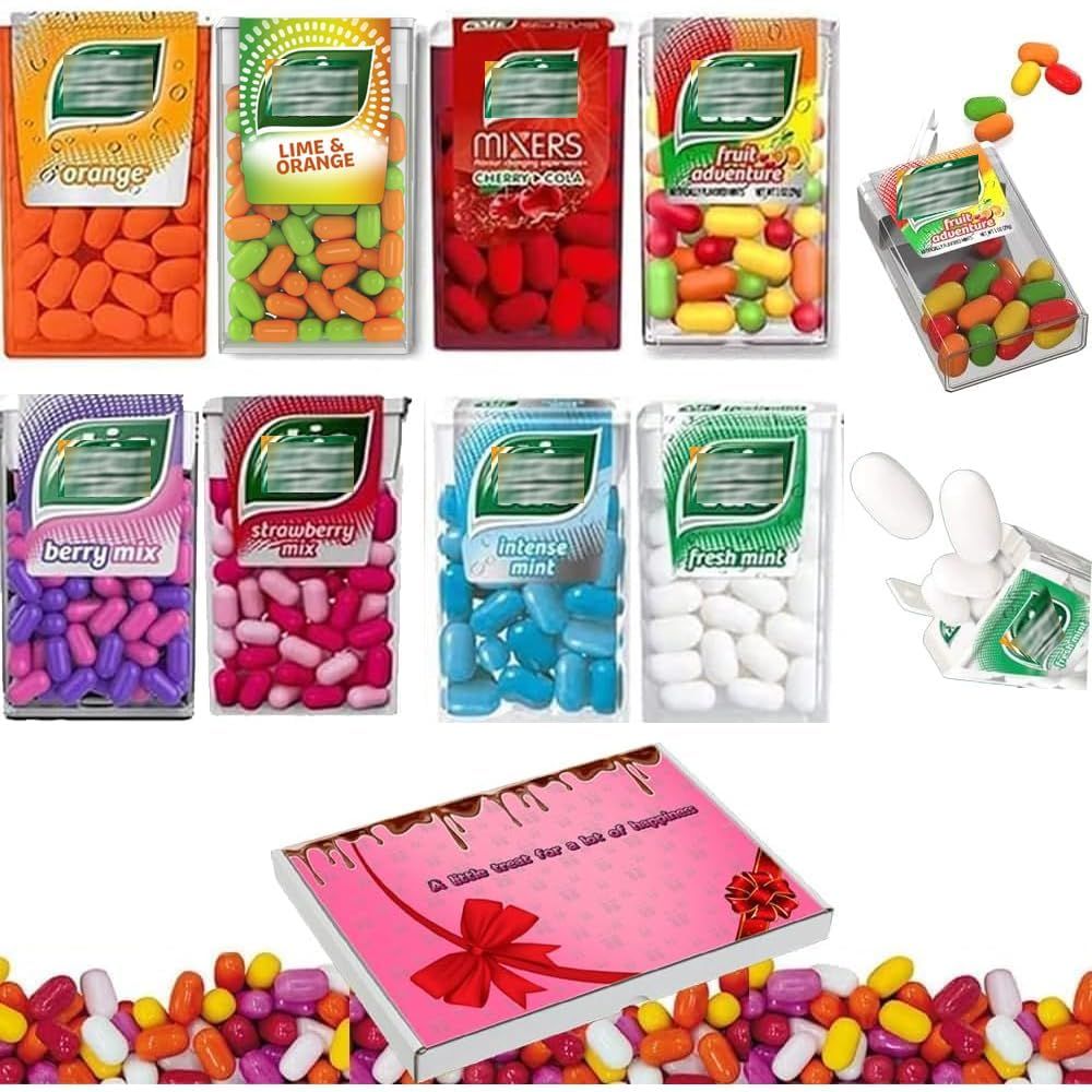 8 x MIXED TICC TACC MINT FLAVOURS COLLECTION BOX - (8 FLAVOURS) FRESH MINT,INTENSE MINT,ORANGE,STRAWBERRY MIX,BERRY MIX,FRUIT ADVENTURE,LIME &amp; ORANGE,MIXERS CHERRY