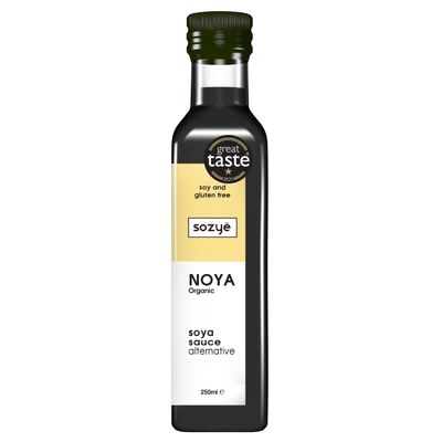 NOYA Sauce - Soy free soy sauce Tamari Alternative Organic certified gluten free and plant based brewed in the UK - Glass 250ml Pack of 1