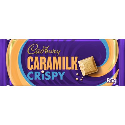 Cadbury Caramilk Crispy Golden Caramel Chocolate Bar with Crisped Rice 85 g