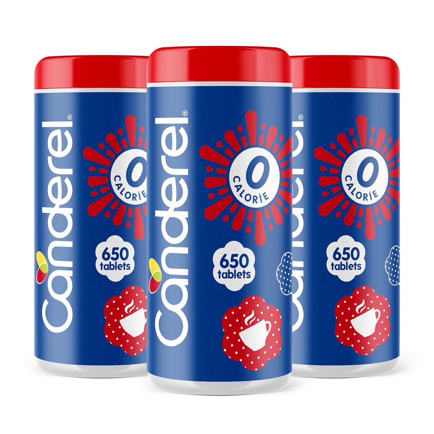 Canderel Sweetener 650 Tablets - Zero Calorie Sugar Alternative - Pack of 3 (1950 tabs)
