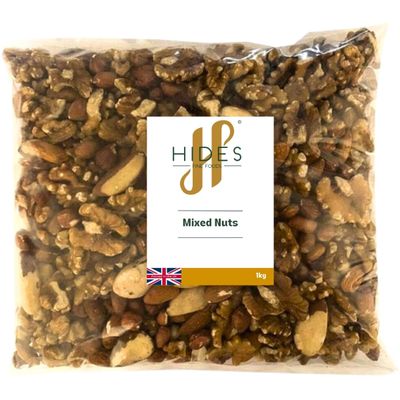 Hides Fine Foods - Mixed Nuts 1kg - GMO Free - Suitable for Vegetarians - Great for Baking - Flapjacks, - Breakfast - Granola - Trail Mix - Cooking - Snacking
