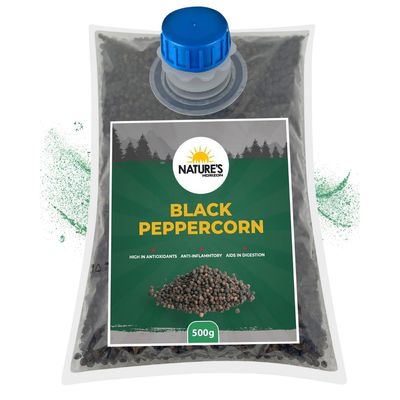 Whole Black Peppercorns PREMIUM (500g) Delicious Flavour Pure &amp; Natural Vegan Gluten-Free by Nature's Horizon®