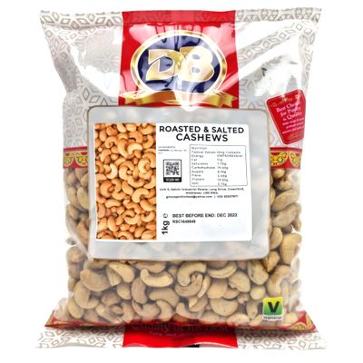 CR Snacking Roasted Salted Cashews 1kg - Premium Quality Cashew Nuts 1kg, On The go Nuts Snacks, Source of Protein.