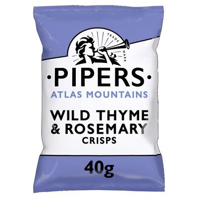 Pipers Atlas Mountains Wild Thyme &amp; Rosemary Crisps Sharing Bag 150g