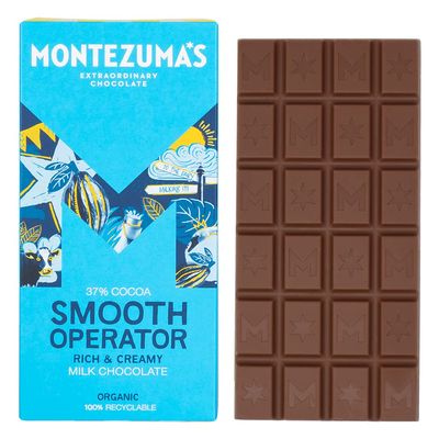 Montezuma's Smooth Operator, 37% Cocoa, Smooth Milk Chocolate, Gluten Free &amp; Organic, 90g Bar