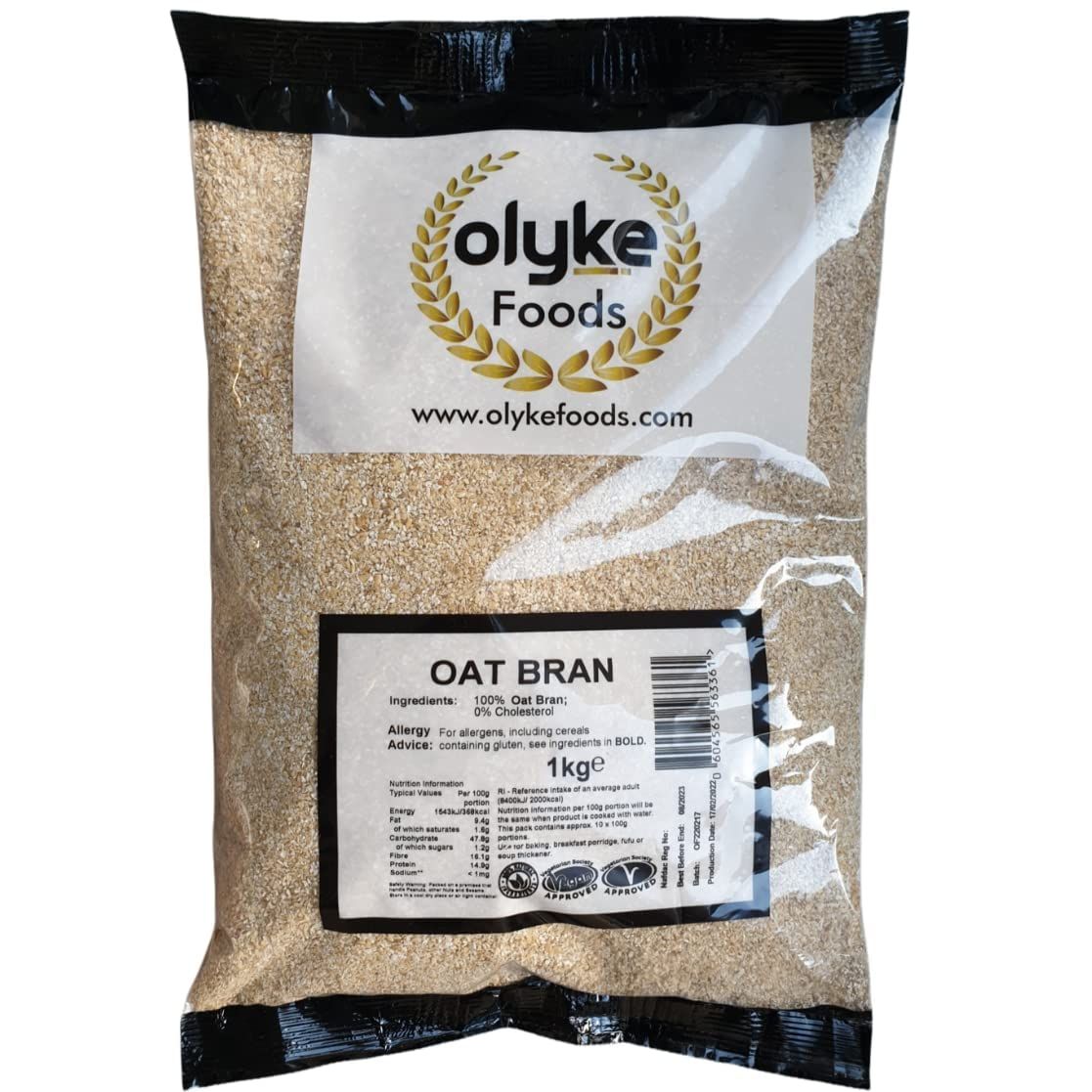 Olyke Oat Bran 1kg 100% Oats