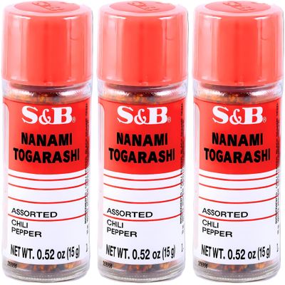 (3 Pack) Shichimi Togarashi Seasoning 18g - Japanese Seven Spice Mix - Japanese Chili Pepper Powder with UpLabel Creations 1ml Measuring Spoon