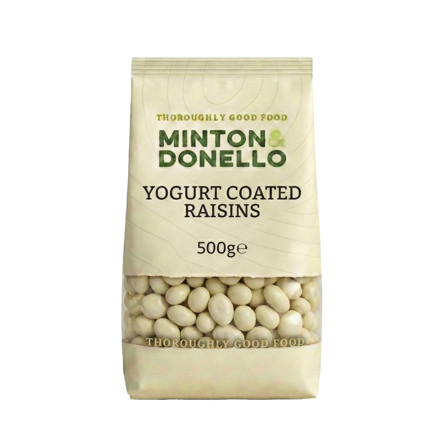 Minton &amp; Donello 500g Yogurt Coated Raisins, Suitable for Vegetarians