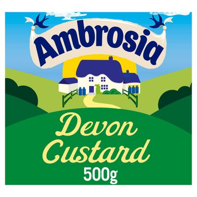 Ambrosia Devon Custard, Creamy &amp; Delicious Ready-to-Eat Dessert, Traditional British Favourite, 500 g Carton (Pack of 1)