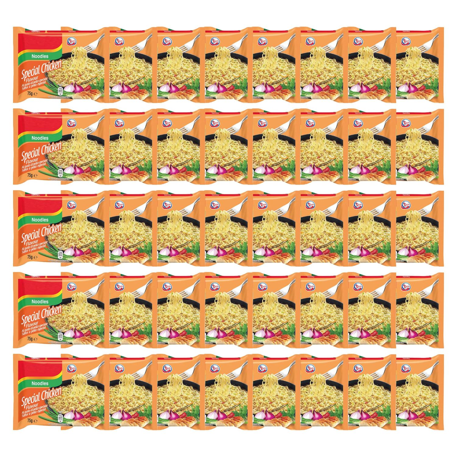 Instant Noodles Special Chicken - 75g (Pack of 40) Authentic Indonesian Instant Noodles Quick and Easy Ready to Serve in Minutes