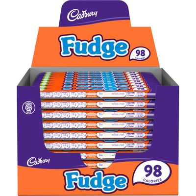 Cadbury Fudge Chocolate Bar 22g (Pack of 60 Bars) - Fudge Covered With Milk Chocolate
