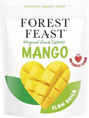 FOREST FEAST Exotic Dried Natural Mango 650g Snack Size Pieces of Dried Fruit Mango with No Added Sugar & High in Fibre Ready to Eat Snack, Vegan Option
