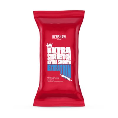 Renshaw Blue Extra Stretch, Smooth &amp; Thin Fondant Icing, 1 kg (Pack of 1) - Ready to Roll Icing for Cakes
