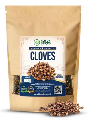 Premium Ceylon Cloves Whole - 100% Pure &amp; Natural Sri Lankan Clove Buds - Fresh Aromatic Spice for Cooking, Baking, Chai Tea, Biryani, Mulled Wine &amp; Herbal Infusions (100 g)