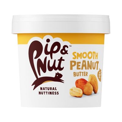 Pip & Nut - Smooth Peanut Butter (1kg) Natural Nut Butter, No Palm Oil, No Added Sugar, Hi-Oleic Peanuts, High in Unsaturated Fats, Gluten Free, Vegan, Dairy Free (Packing May Vary)