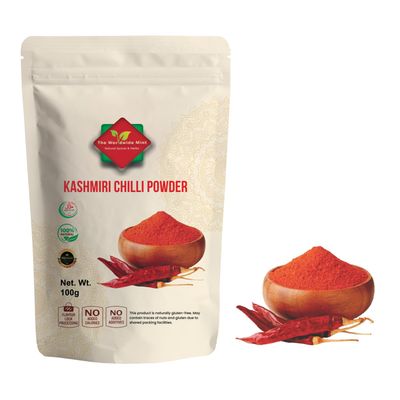 Kashmiri Chilli Powder (100g/3.52oz) Red Chilli Powder Vegan and Gluten Free 100% Natural Authentic No Additives kashmiri Red Chili Powder for Cooking in Resealable Zip Lock Pouch Kashmiri Chilli Powder (100g/3.52oz) Red Chilli Powder Vegan and Gluten Free 100% Natural Authentic No Additives kashmiri Red Chili Powder for Cooking in Resealable Zip Lock Pouch