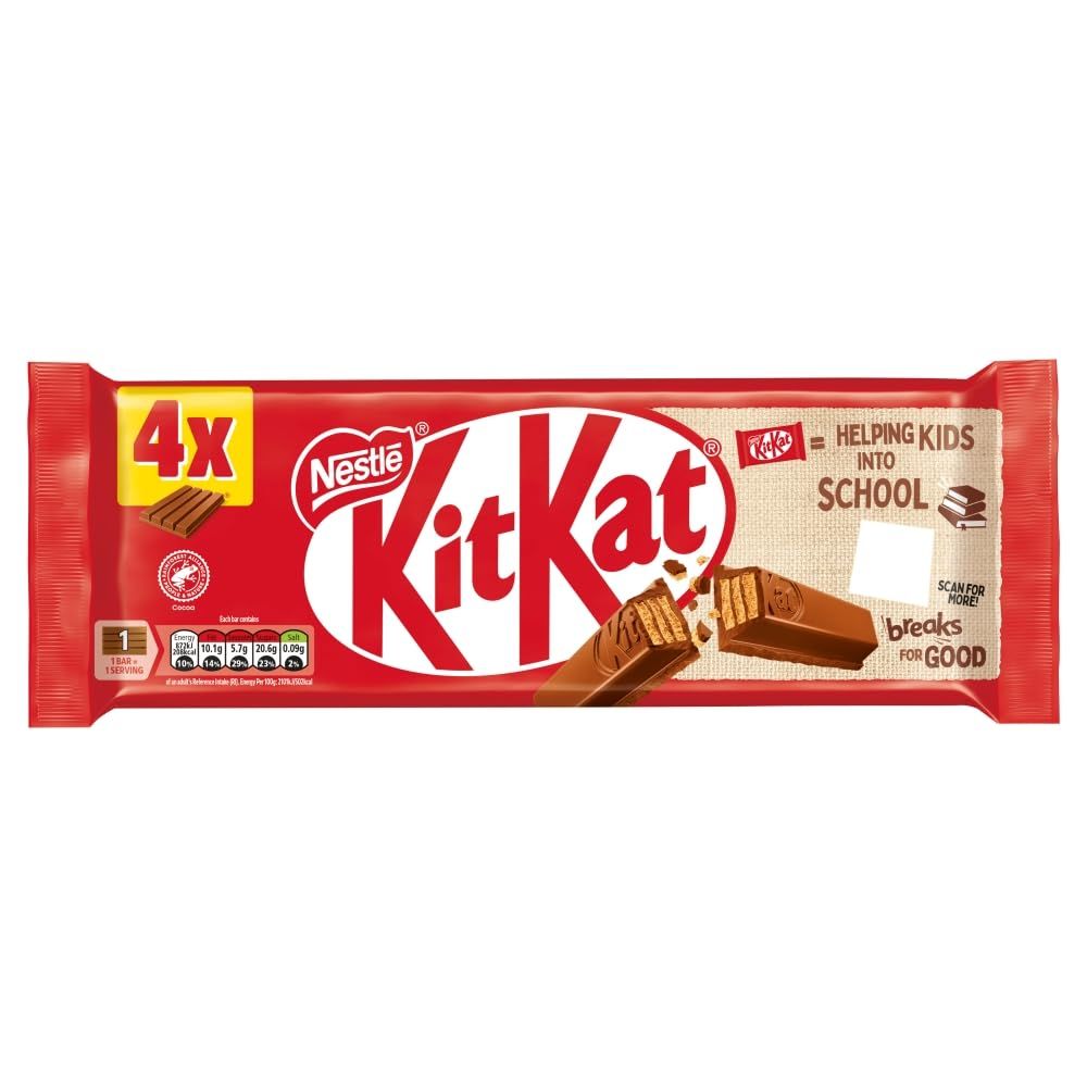 KitKat F1 4 Finger Milk Chocolate Biscuit Bar 4 Pack Multipack 166g, 4x 41.5g