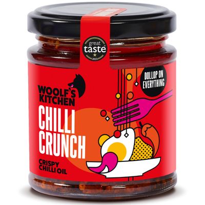 The Woolf s Kitchen Chilli Crunch Crispy Umami Delight Ultimate Crispy Chilli Oil Amplify Your Asian &amp; Thai Dishes Versatile Condiment 190ml