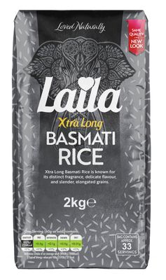 Laila Xtra Long Basmati Rice, 2kg