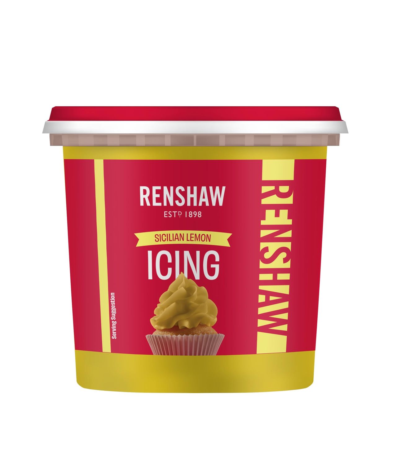 Renshaw Sicilian Lemon Vegan Buttercream Style Soft Icing for Cakes and Baking, 400 g (Pack of 1)