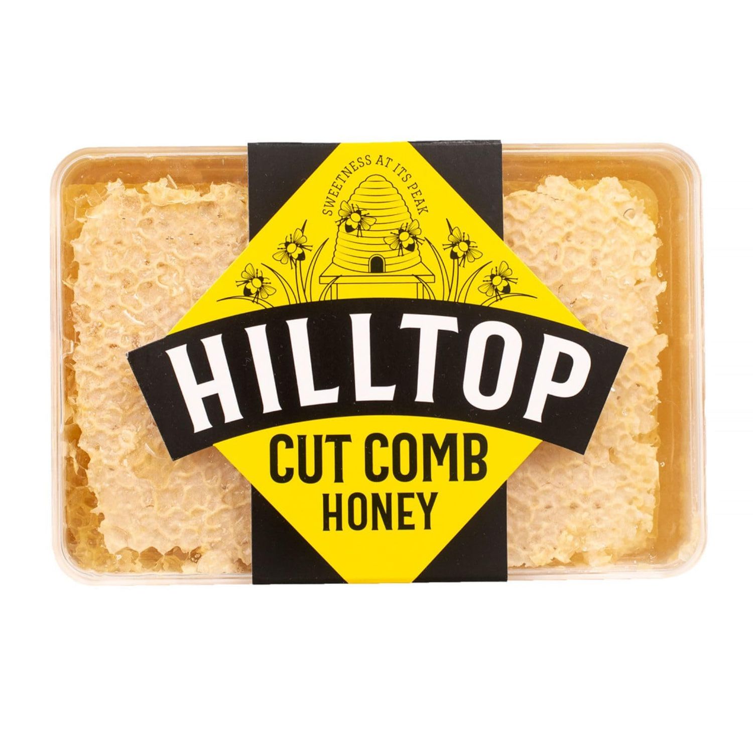 Hilltop Honey Cut Comb Slab 200g - Pure and Natural Premium Quality and Tested For Authenticity Certified Kosher Dairy Nut and Gluten Free