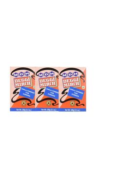 MDH Deggi Mirch 100g (Pack of 3)- Enhances the flavours of the meal - A must-have Indian Spice Red Chilli Powder in the kitchen - Spices Mix Curry Masala Recipe Casserole Seasoning Herbs