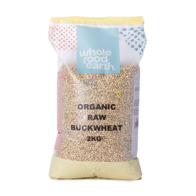 Wholefood Earth Organic Buckwheat - 2 kg GMO Free Vegan Source of Fibre Certified Organic