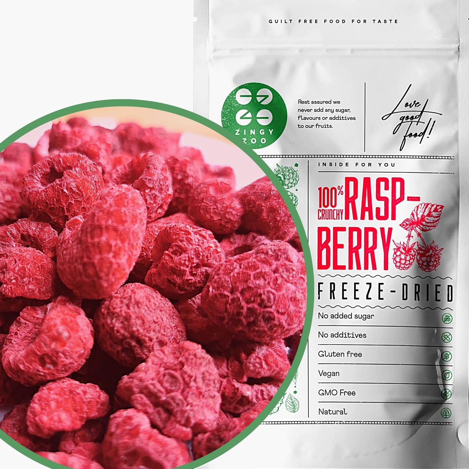 Freeze-Dried Raspberries Premium Vegan Raw Freeze Dried Fruit Freeze Dried Raspberries Whole Pieces of Raspberry Dried Berries Dehydrated Raspberries Snacking, Baking, Cocktails, Drinks (90g)