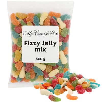 Pick and Mix Sweets 500g - Fizzy Candy Bag of Sweets - Bulk Retro Treats - Sour, Fizzy, and Jelly Mix for Kids and Adults - Perfect for Sharing, Gifting, Parties - variations at random