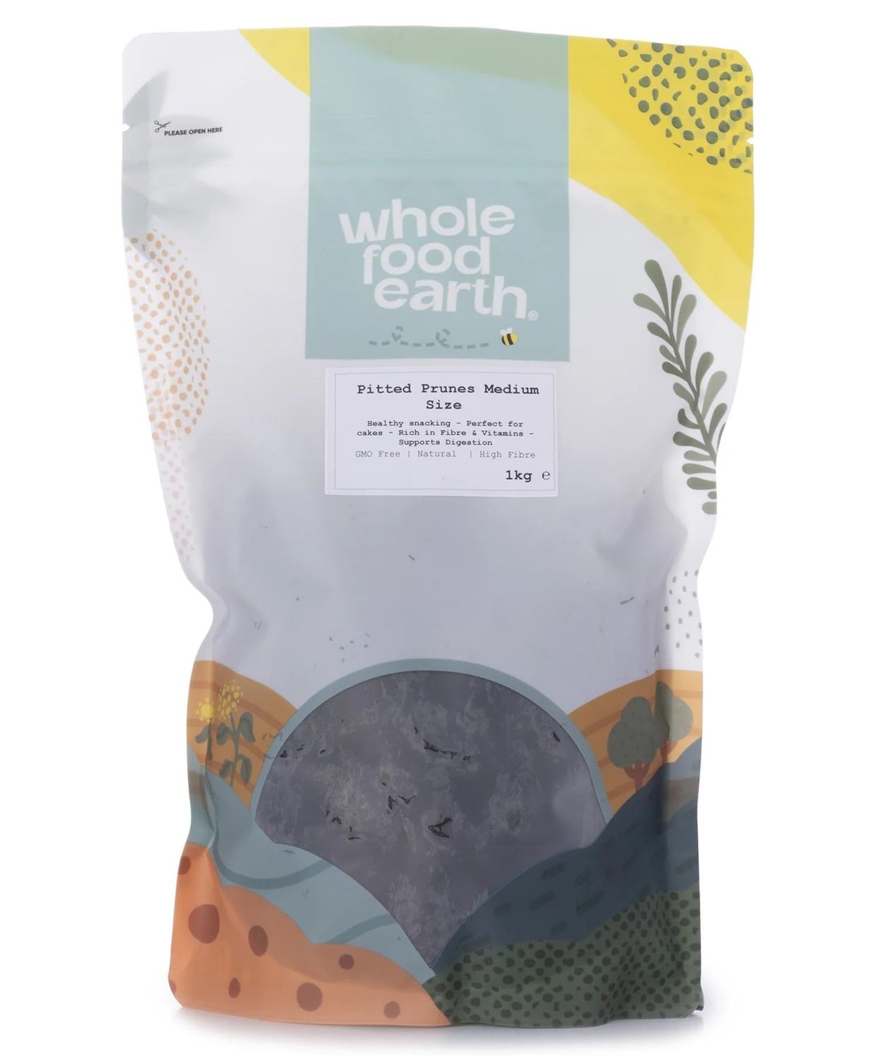 Wholefood Earth Pitted Prunes 70/80 1 kg GMO Free Natural High Fibre
