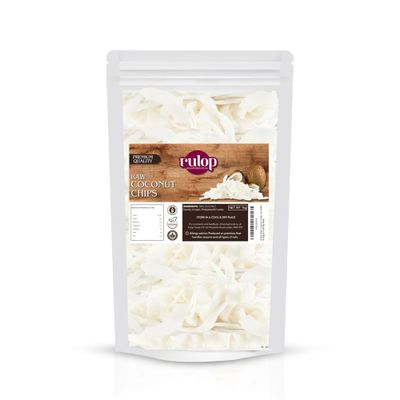 Rulop Raw Coconut Chips 1kg, Unsweetned 100% Coconut Flakes, Natural Dried Flaked Coco nut, Non GMO &amp; Vegan Friendly