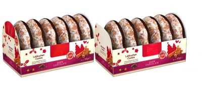 Dark Chocolate Lebkuchen Rounds Cookies 200g - Pack of 2