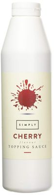 Simply Cherry Topping Sauce, Ready to Use Dessert Sauce for Ice Cream, Waffles, Pancakes, Coffee &amp; Milkshakes (1 kg)