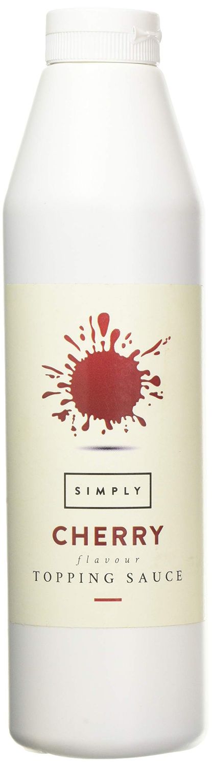 Simply Cherry Topping Sauce, Ready to Use Dessert Sauce for Ice Cream, Waffles, Pancakes, Coffee &amp; Milkshakes (1 kg)