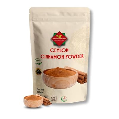 Ceylon Cinnamon Powder (500G / 17.64) Ethically Sourced 100% Authentic True Ceylon Cinnamon Ground Dalchini Powder Premium Quality Natural Non GMO Vegan