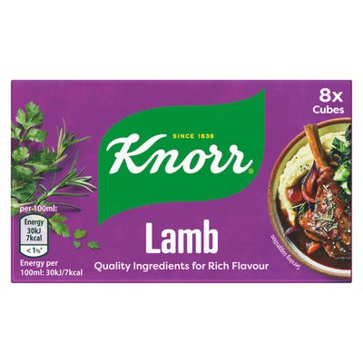 Knorr Lamb Stock Cubes Adds Rich Flavour to Your Dishes Gluten-free Lamb Stock 8x 10 g