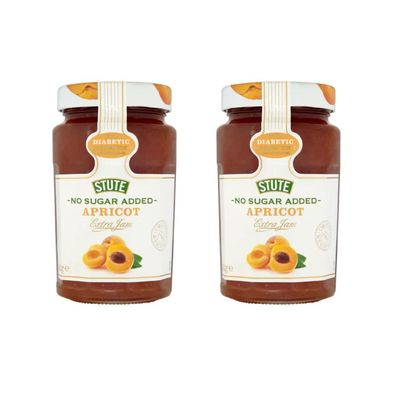 2 x 430g No Added Sugar Apricot Jam Diabetic Friendly
