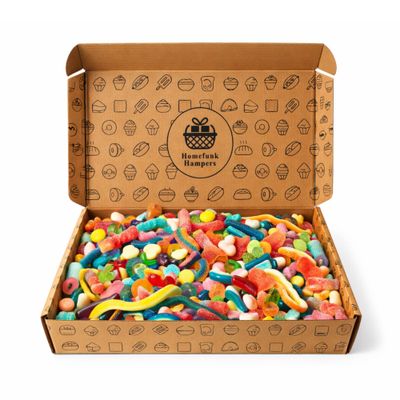 1KG Premium Pick & Mix Perfect Birthday Hamper Gift Box - Random Pick & Mix Sweets for Birthday, Kids, Thank You, Congratulations, Easter, Father's Day Fizzy Sweets