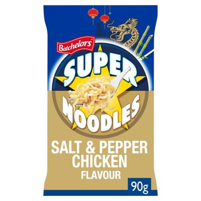 Batchelors Super Noodles Chinese Salt &amp; Pepper Chicken Flavour, Instant Snack Ready in 4 Minutes, 90 g Packet (Pack Of 1)