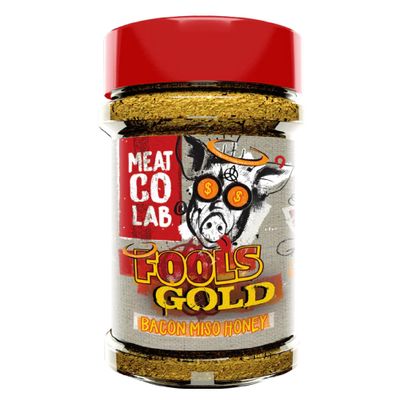Angus &amp; Oink Fools Gold BBQ Rub - Deep Sweet Umami Heat Perfect for Ribs, Butts &amp; Chicken The Best Gluten Free Authentic Rub for any BBQ 230g