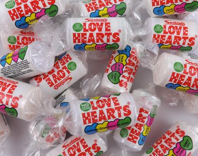 Love Hearts mini rolls Sweets ideal party bag/favour box filler nice as edible confetti (3 PACK SIZES to choose from 20's 50's & 100's) valentines wedding (20)