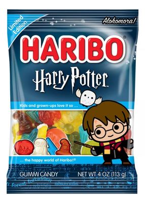 Haribo Harry Potter Hermione Special Edition 160g - Fruit gum mix with golden snitch, talking hat, crooked leg & many more, Limited Edition, Perfect for J.K Rowling fans - only for a short time!