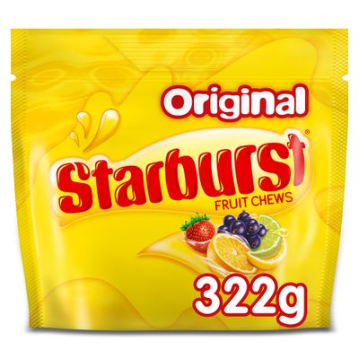 Starburst Original Fruit Chews Sweets Pouch Bag 322g