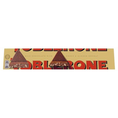 Toblrone 340g (12 oz) - Swiss Milk Chocolate Bar with Honey &amp; Almond Nougat, Large Sharing Size, Ideal for Gifts &amp; Christmas - Pack of 1