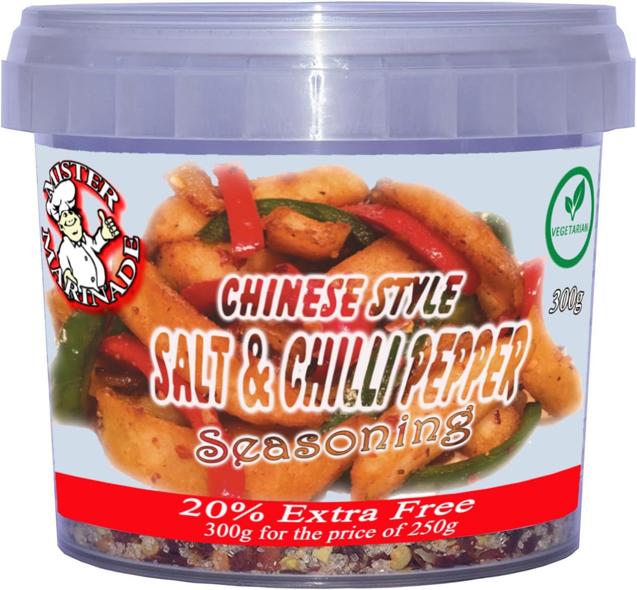 Mister Marinade Salt &amp; Chilli Pepper Seasoning (20% extra Free 300g), Just Sprinkle It On, Go On It's Delicious!