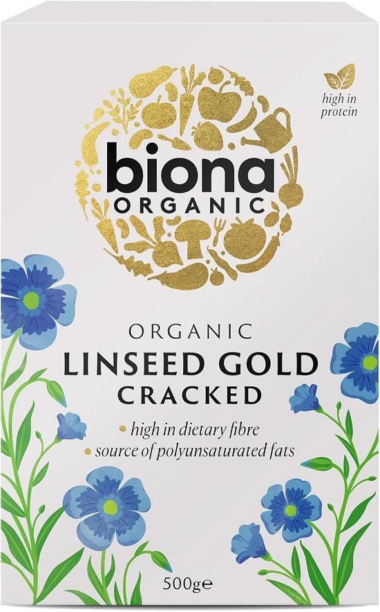 Biona Organic Cracked Linseed Gold 500g (Pack of 3)